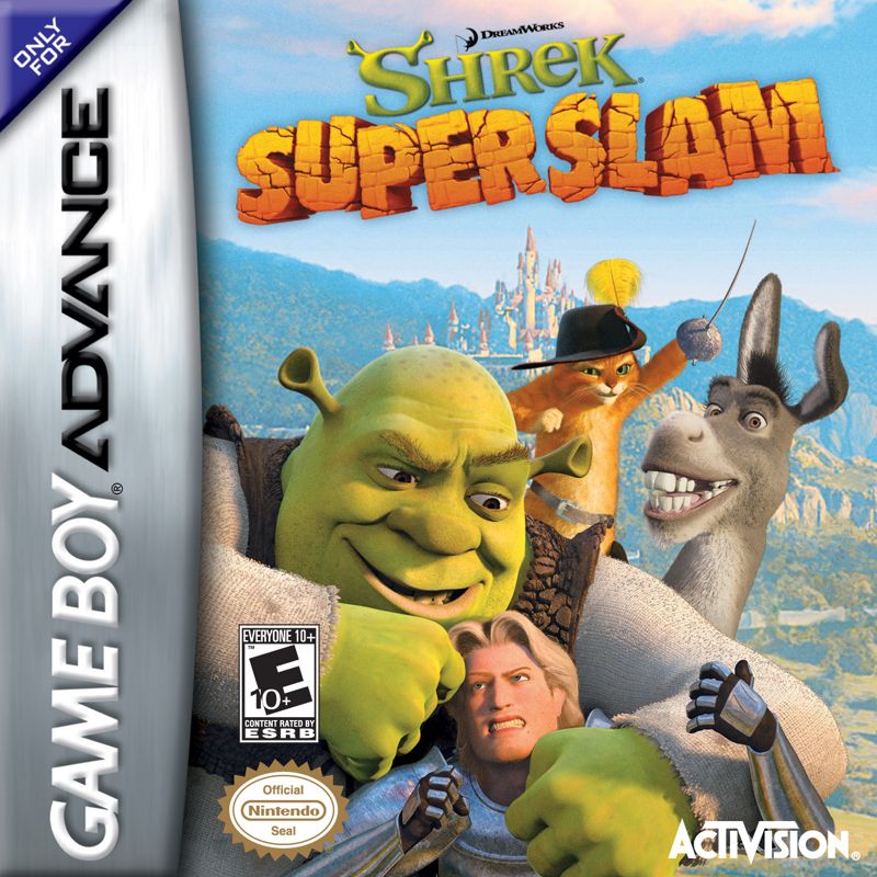 Shrek SuperSlam box art for GameBoy Advance